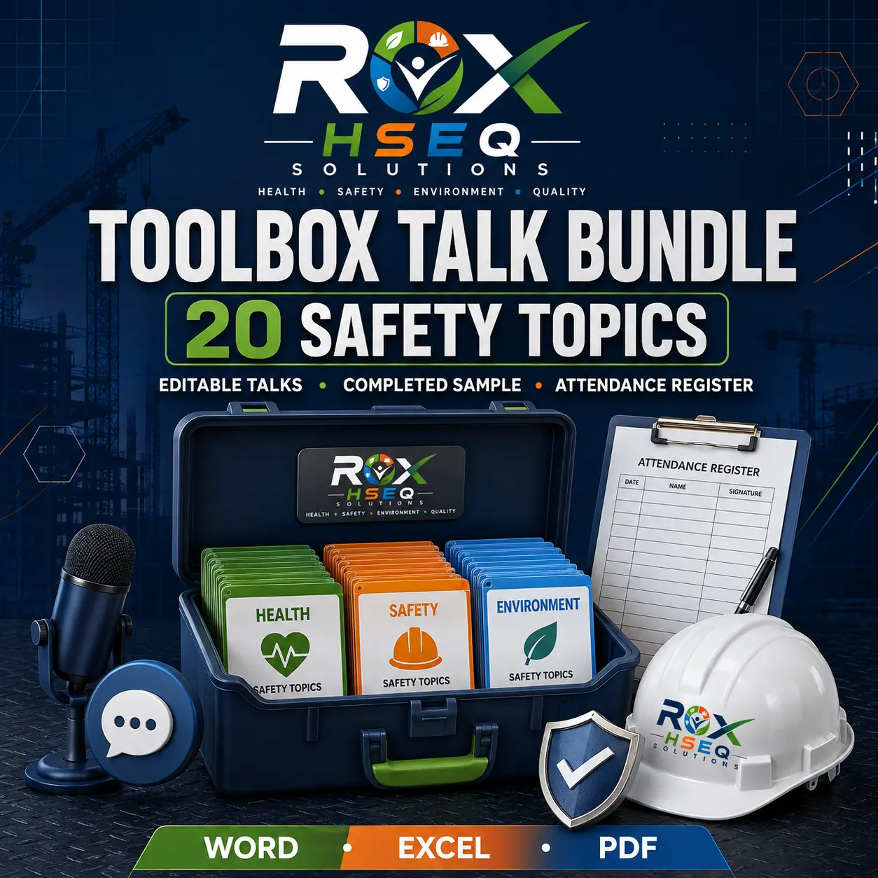 ROX HSEQ Solutions Toolbox Talk Bundle with 20 safety topics